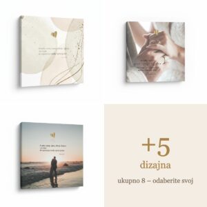 Angellum citat na platnu – “A sada: ostaju vjera, ufanje i ljubav – to troje – ali najveća je među njima ljubav.” (1 Kor 13,…