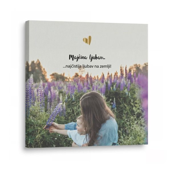 Angellum citat na platnu - “Majčina ljubav…. najčistija ljubav na zemlji!” #0173