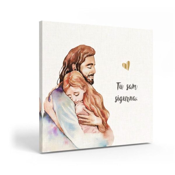 Angellum citat na platnu – “Tu sam sigurna.” #0345